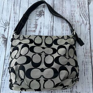 Coach Signature Monogram Canvas Duffle Shoulder/Crossbody Bag